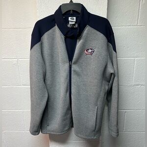 NHL Gray and Navy Zip-Up Jacket